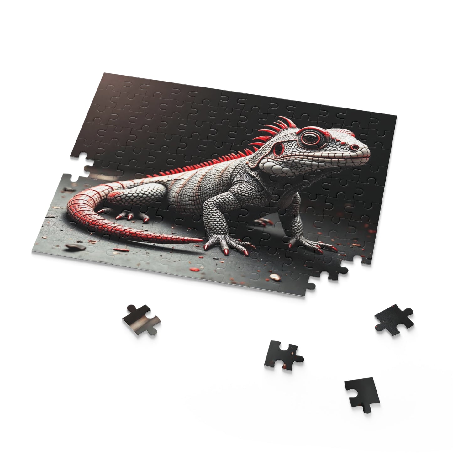 Lizard Puzzle Art, 120-Piece Jigsaw, Unique Home Decor, Nature Lover Gift, Brain Teaser Fun