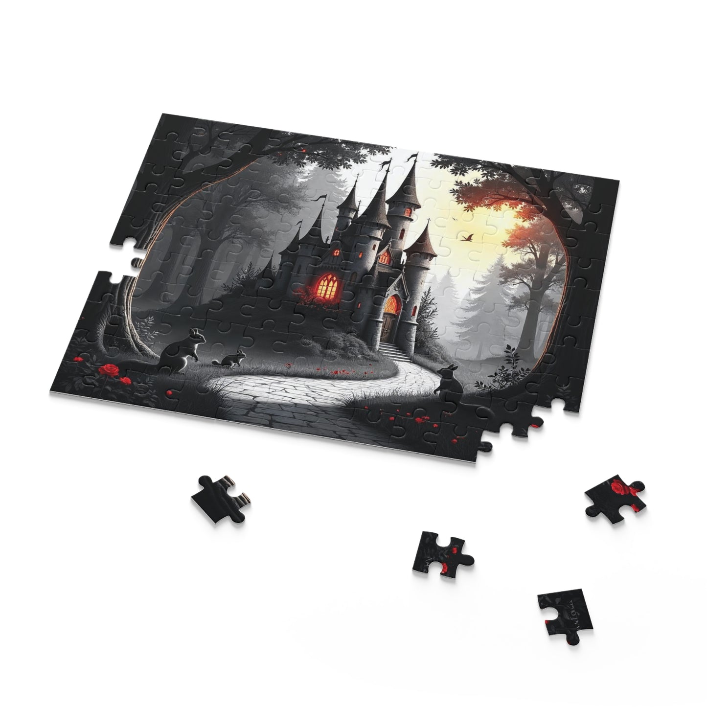 Mystical Castle Puzzle | 120-Piece Jigsaw | Enchanting Home Decor, Halloween Fun, Gift for Puzzle Lovers, Family Activity