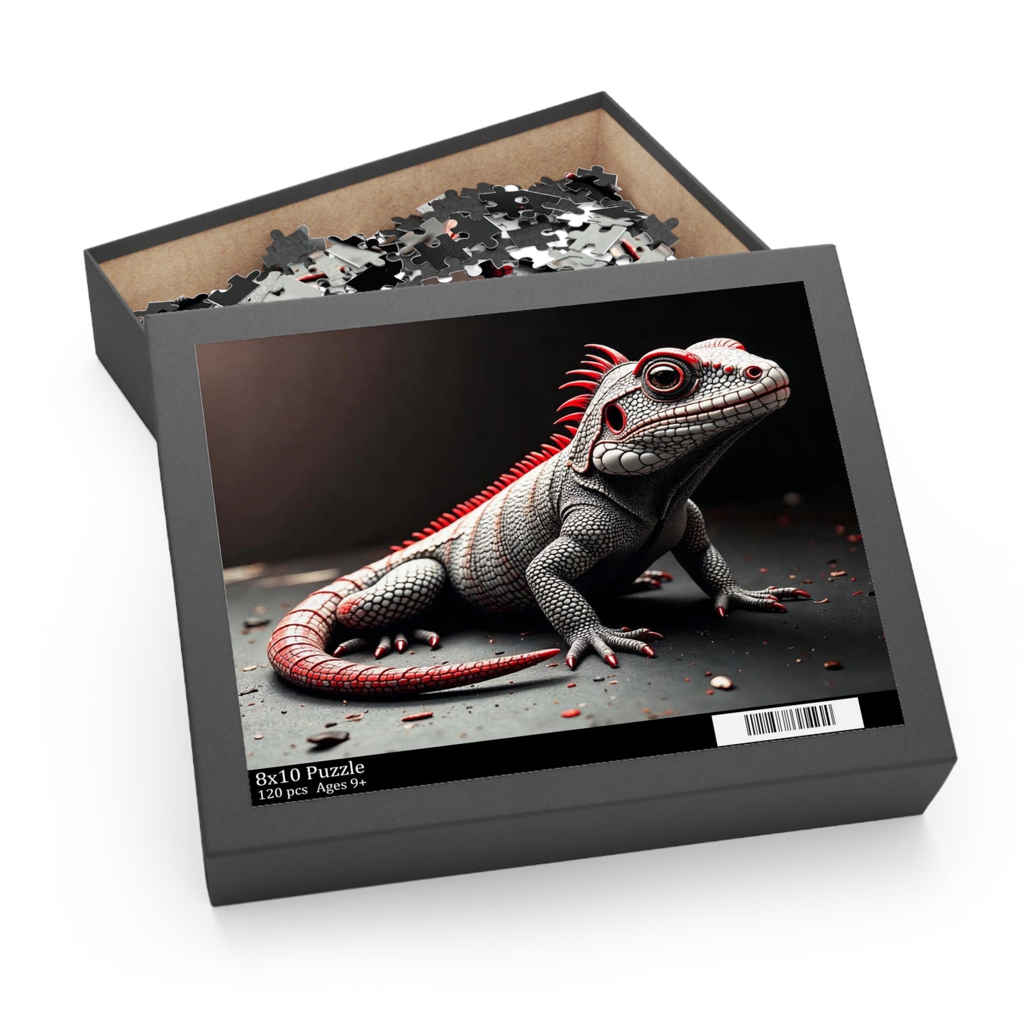 Lizard Puzzle Art, 120-Piece Jigsaw, Unique Home Decor, Nature Lover Gift, Brain Teaser Fun