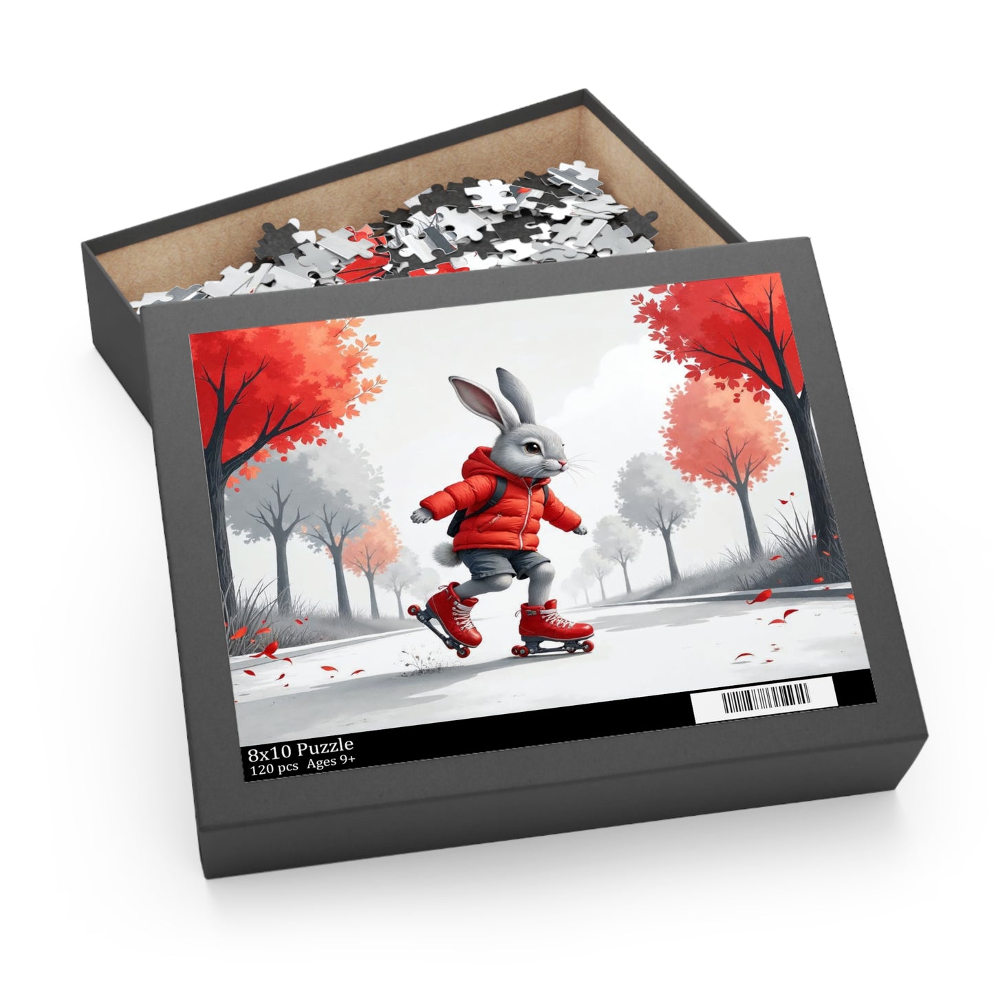 Whimsical Rabbit Puzzle - 120-Piece Jigsaw for Kids and Adults, Fun Gift, Family Activity, Holiday Decor, Home Entertainment