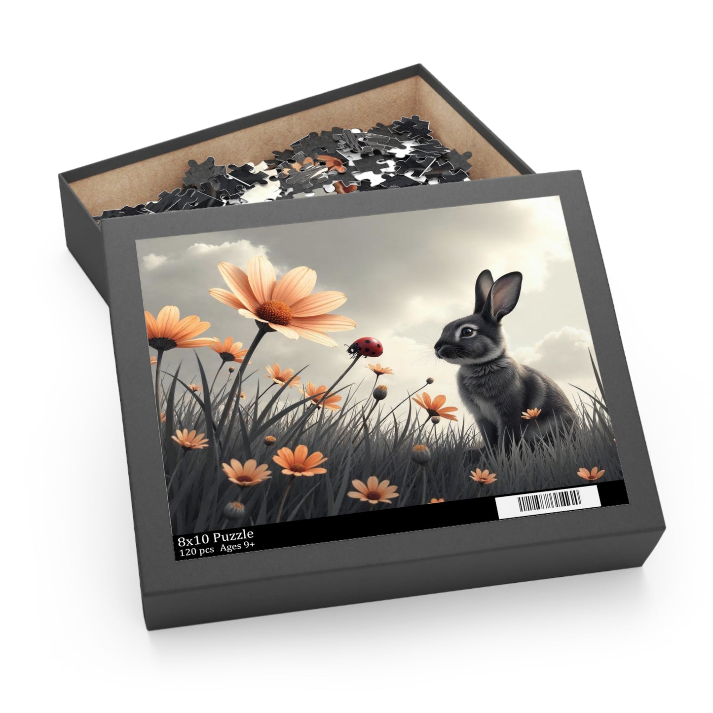 Whimsical Rabbit Puzzle - Enchanting 120-Piece Nature Jigsaw, Animal Lovers Gift, Family Activity, Home Decor, Relaxation