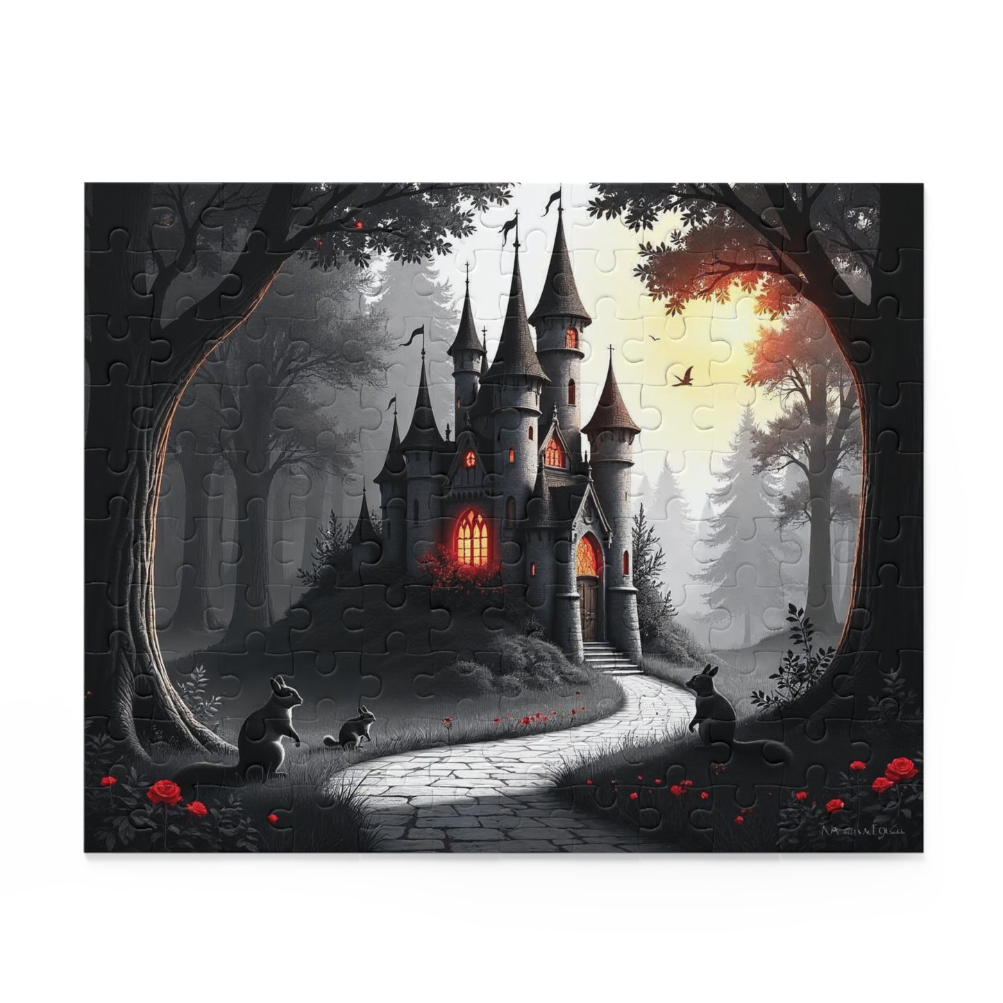 Mystical Castle Puzzle | 120-Piece Jigsaw | Enchanting Home Decor, Halloween Fun, Gift for Puzzle Lovers, Family Activity