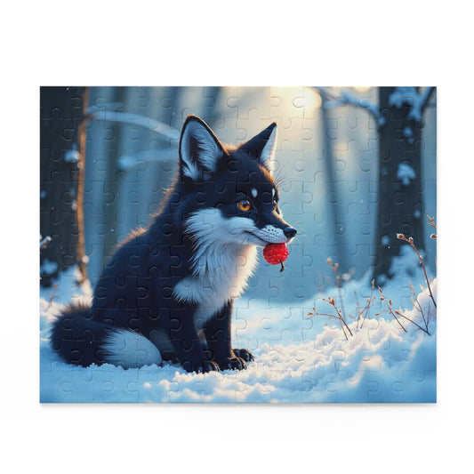 Cozy Winter Fox Puzzle - Perfect Gift for Nature Lovers, Family Fun, Indoor Activity, Snowy Days, Jigsaw Fun
