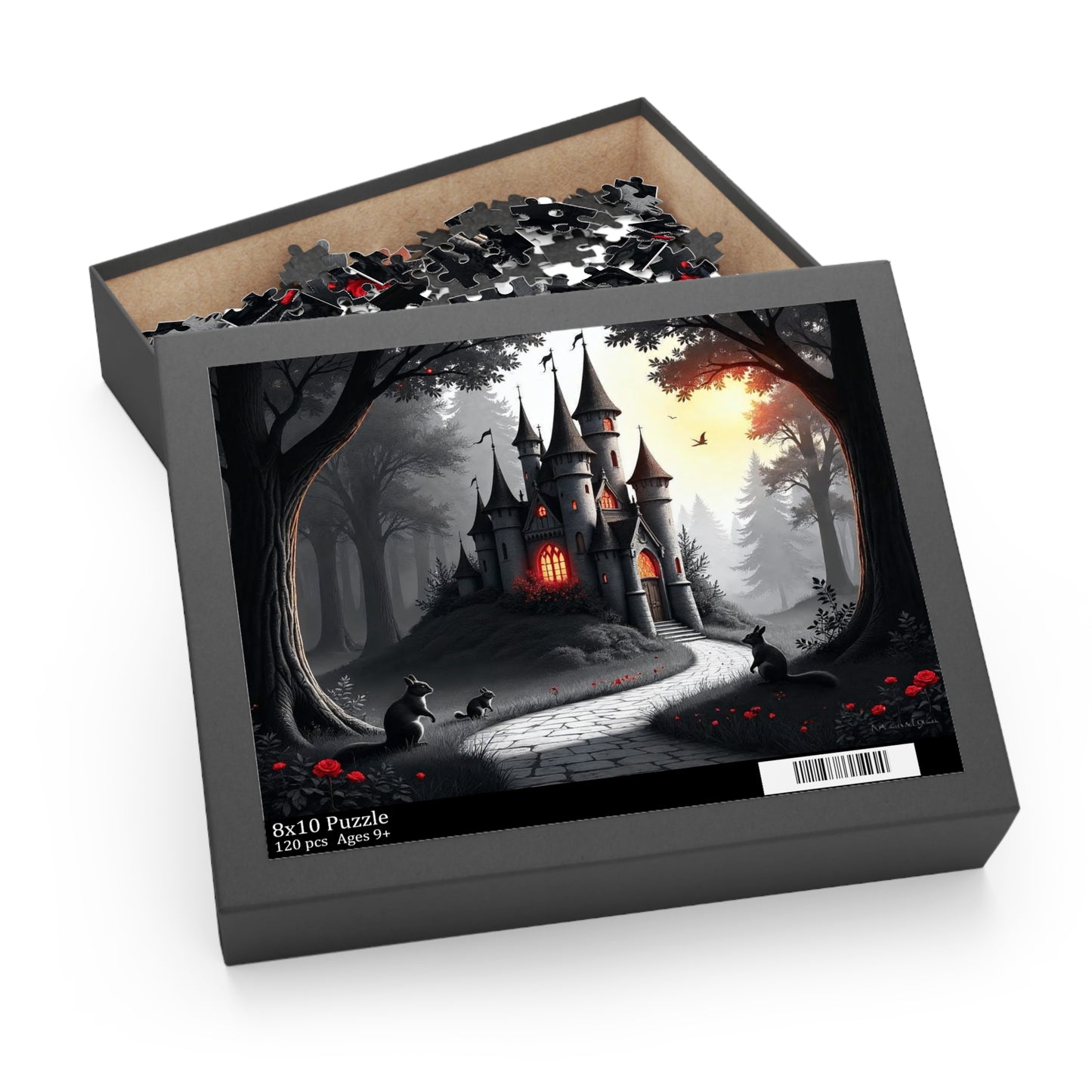 Mystical Castle Puzzle | 120-Piece Jigsaw | Enchanting Home Decor, Halloween Fun, Gift for Puzzle Lovers, Family Activity