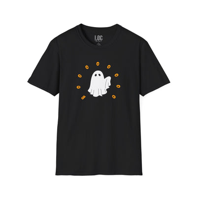 Booooo! Classic Friendly Halloween Ghost Unisex T-Shirt for Parents with Cognitive Benefits for Baby