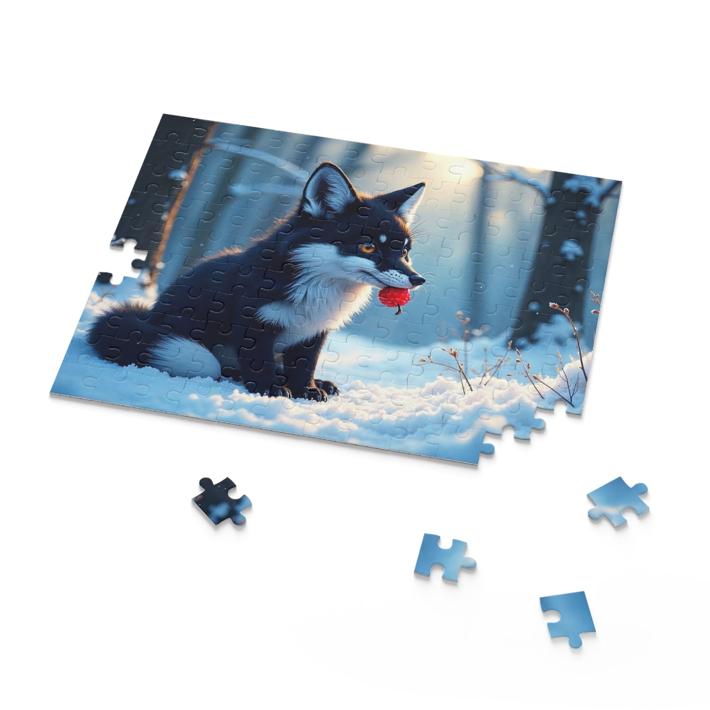 Cozy Winter Fox Puzzle - Perfect Gift for Nature Lovers, Family Fun, Indoor Activity, Snowy Days, Jigsaw Fun